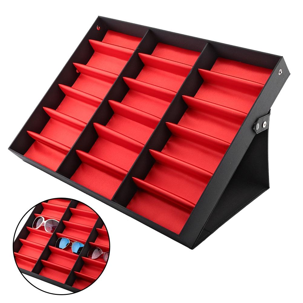 18 Grids Glasses Display Stand Sunglasses Storage Box Glasses Jewelry Organizer