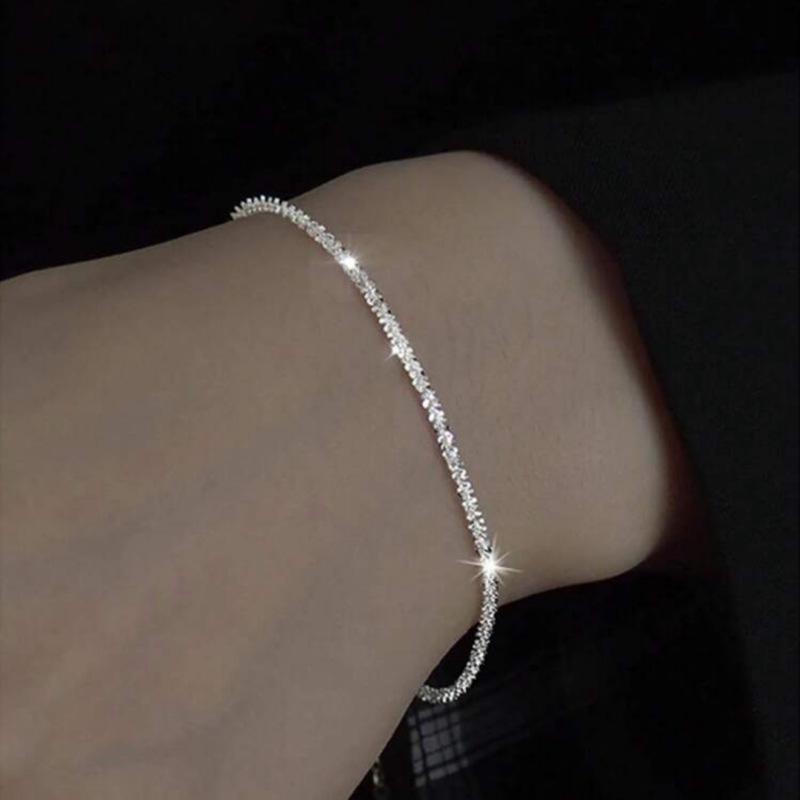Elegant Zirconia Ring Bracelet: Versatile, Adjustable Finger Chain Jewelry for Women