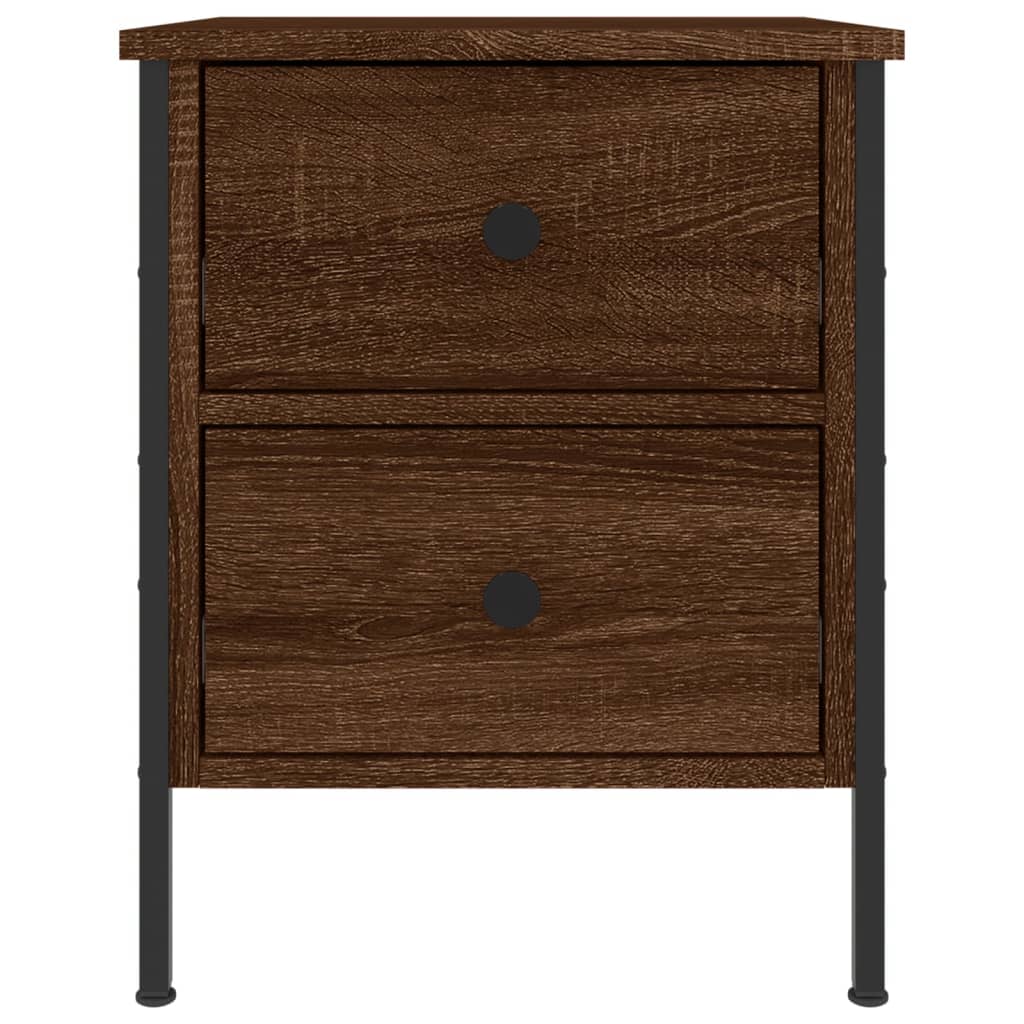Nightstands (2 Pcs) Brown Oak Effect 40 X 42 X 50 Cm Engineered Wood