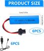 6Pcs LiPo Battery 3.7V 800mAh with SM-2P Connector and USB Charger – For C2 D828 Models – Long Life, Safe Connection, Rechargeable