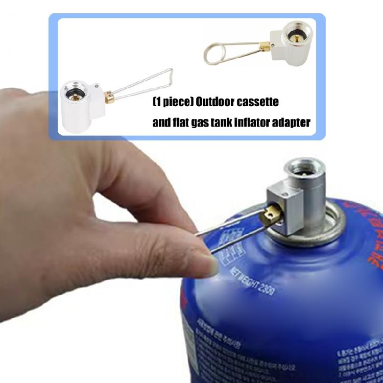 Quick Refuels Propanes Converter Adapter Metal Construction for Camping Flat Gas Tanks Stove Accessory Cooking Essential