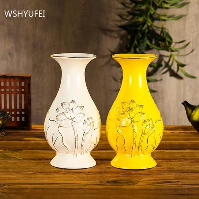 Céramiques Chinoises Bouteille d'Eau Bénite Guanyin Vase de Bureau pour Composition Florale Salle de Bouddha Vases de Culte Décoration Artisanat