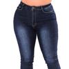 Plus Size Skinny Leg Jeans for Women Sculpting Slim Fit Pencil Denim Pants Mid-Rise High Stretch Trousers