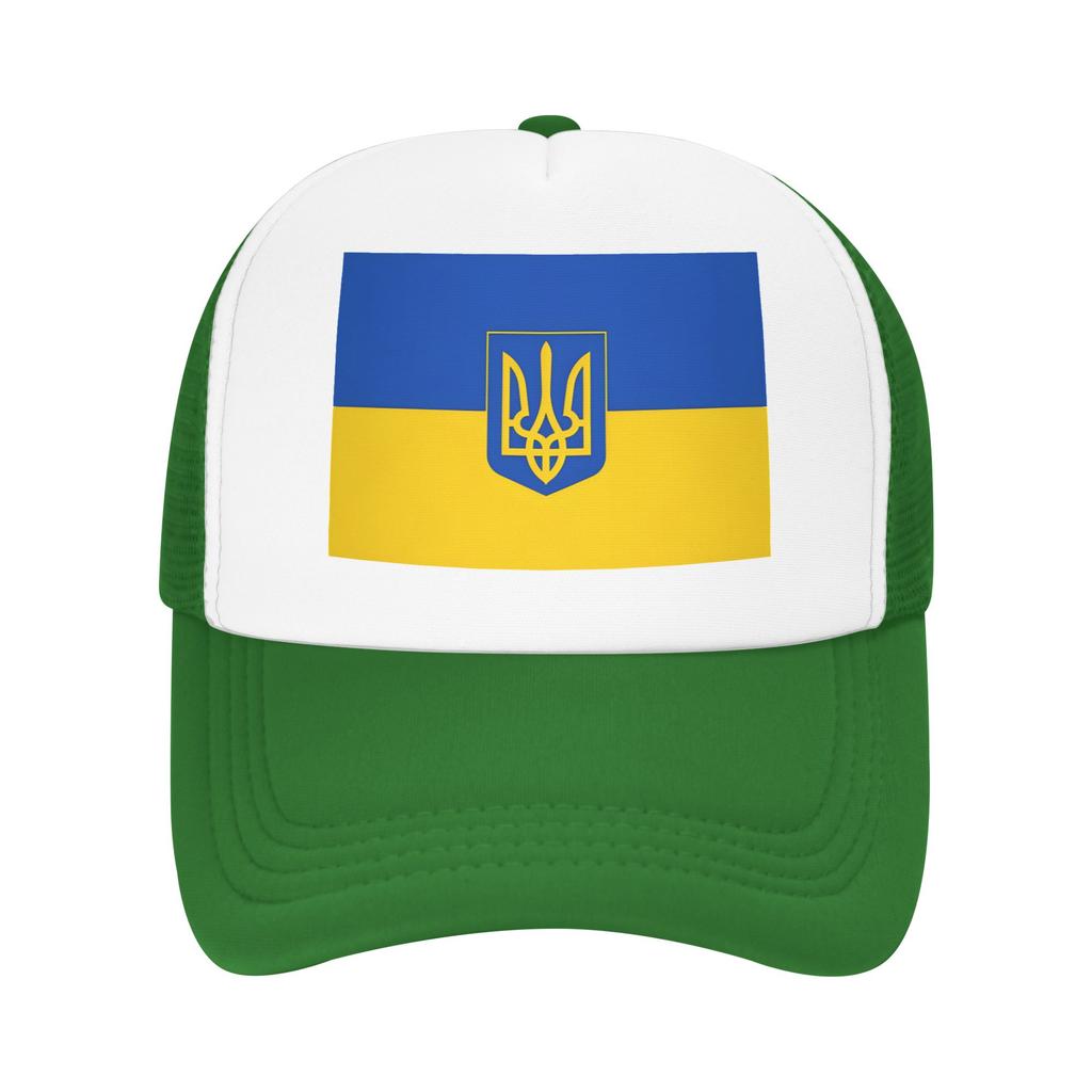 Ukraine Flag Blue And Yellow Mesh Sun Hats Unisex Custom DIY Trucker Hat Spring Casual Outdoor Sport Baseball Cap