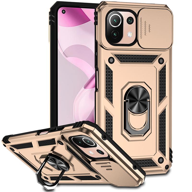 Full Cover For Xiaomi 11 Lite 5G NE Case Mi 11 Lite 5G NE Push Window Magnetic Phone Holder Case For Xiaomi 11 Lite 5G NE Case