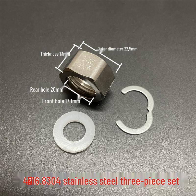 Stainless Steel Corrugated Pipe Nut for Water Heater, 4/6 Inch; 201/304 Hose Connector with Gasket
