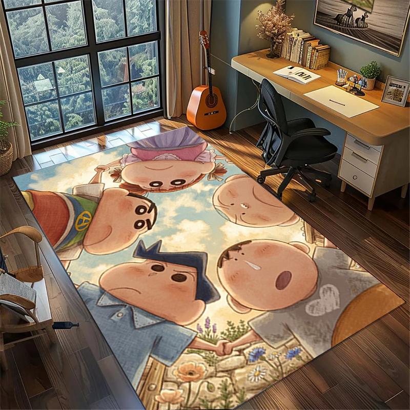 

Crayon Shin-chan Area Floor Mat Non Slip Washable Large Rug Gamer Room Bedroom Decor 60x90cm