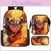 Naruto Backpack Set For Elementary Students With Breathable Oxford Fabric And Plush Character Design