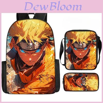 Naruto Backpack Set For Elementary Students With Breathable Oxford Fabric And Plush Character Design