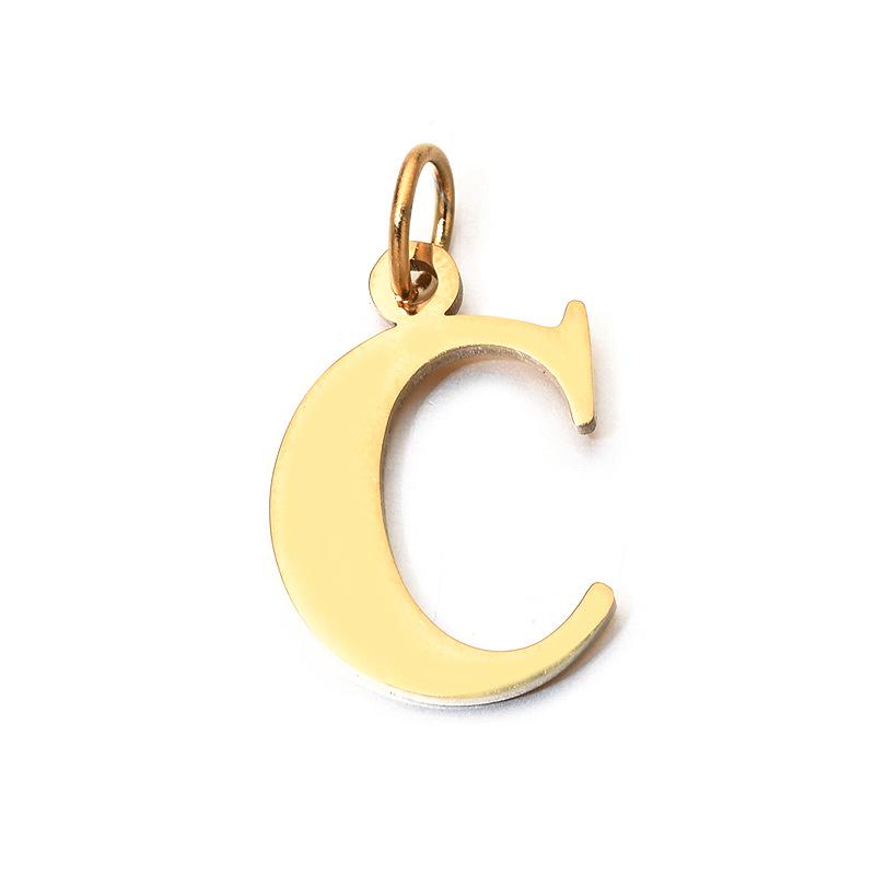 DIY 26-Letter Clavicle Chain Pendant: Personalized Stainless Steel Jewelry with a European and American Design Touch