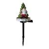 Christmas Tree Ornament for Garden Solar Light, Santa Resin Yard Stake Decor with Craft Decorations Patio Warm Glow, Waterproof Outdoor Lawn