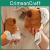 Charming Capybara Pull String Plush Pendant Keychain With Cozy Mink Fleece Material