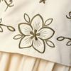 ZANZEA Women Casual Round Neck Long Sleeve Floral Embroidery Loose Long Dress