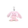 Floral Printed Bunny Plush Keychain Toy Pendant Cartoon Stuffed Doll Kids Gift