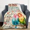 1pc To Husband Love Quote Blanket - Perfect Gift for Birthdays, Christmas & Halloween- Soft, Warm & Versatile Yy250909207