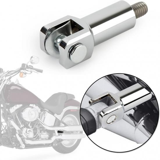 PSLER Rear Passenger Foot Pegs Support Mount Motorcycle Footrest Clevis Kits for Fatboy Heritage Softail FXST FLSTF FLSTSB 2000-2006, Chrome | Chrome
