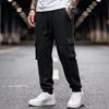 Men's Casual Loose Fit Cargo Pants with Tapered Leg and Multicolor for Spring and