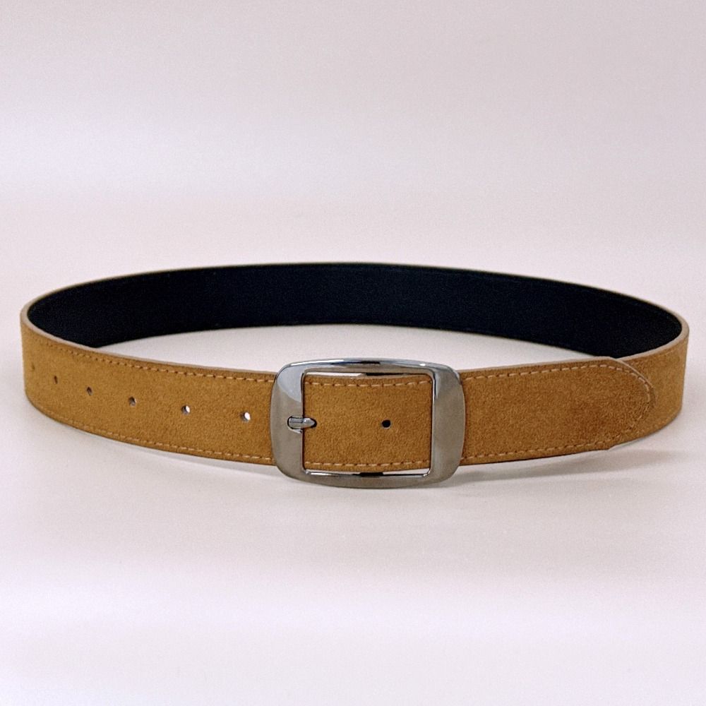 Kunstleder Wildleder Gürtel Dornschließe Breiter Bund Vintage Damen Taillengürtel Mantel Rock Dekoration