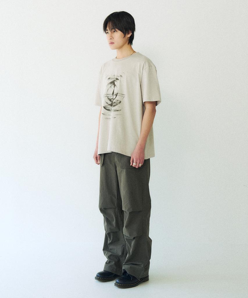 SLOWACID Out-Pocket Parachute Nylon Pants [Khaki]