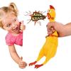 Yellow rubber squeaky chicken, screaming sound monster chicken, children's toy, pet toy, stress relief toy