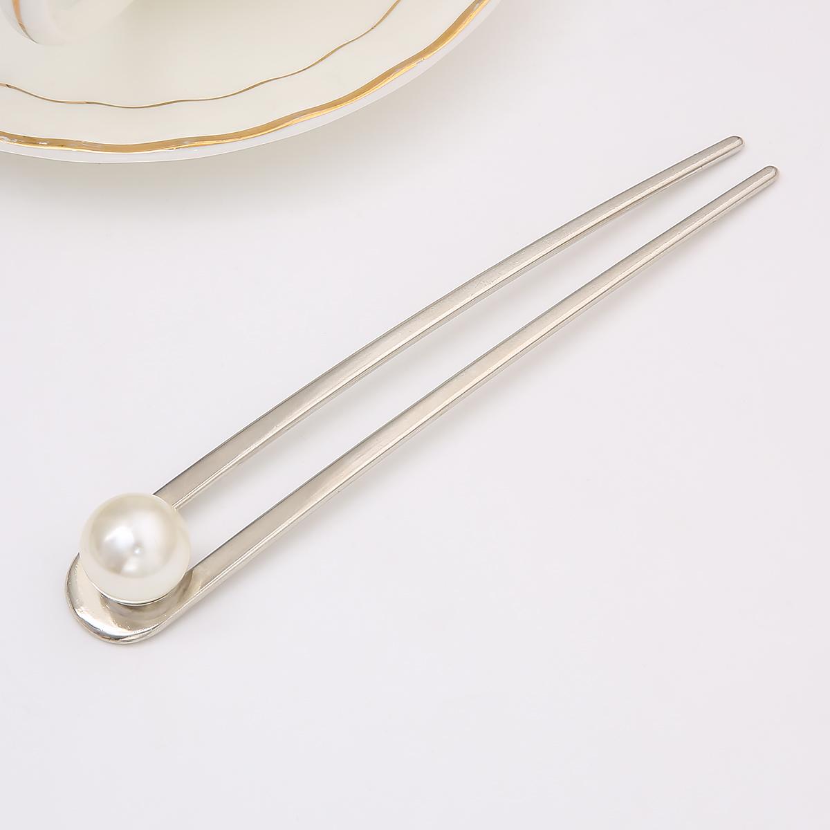 

1 шт./пакет, жемчужный сплав, металлическая заколка для волос для женщин, модные украшения для волос «сделай сам», аксессуары серебряный