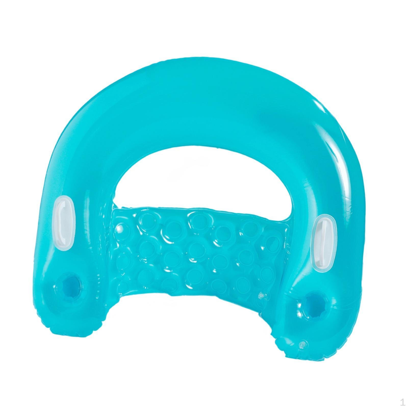 

Adult Inflatable Chair with Beverage Holder for Poolside Relaxation синий