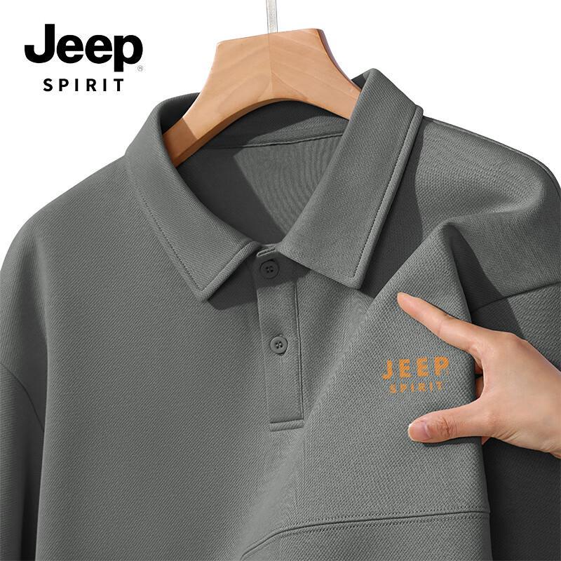 JEEP SPIRIT Men s American Style Polo Sweatshirt M