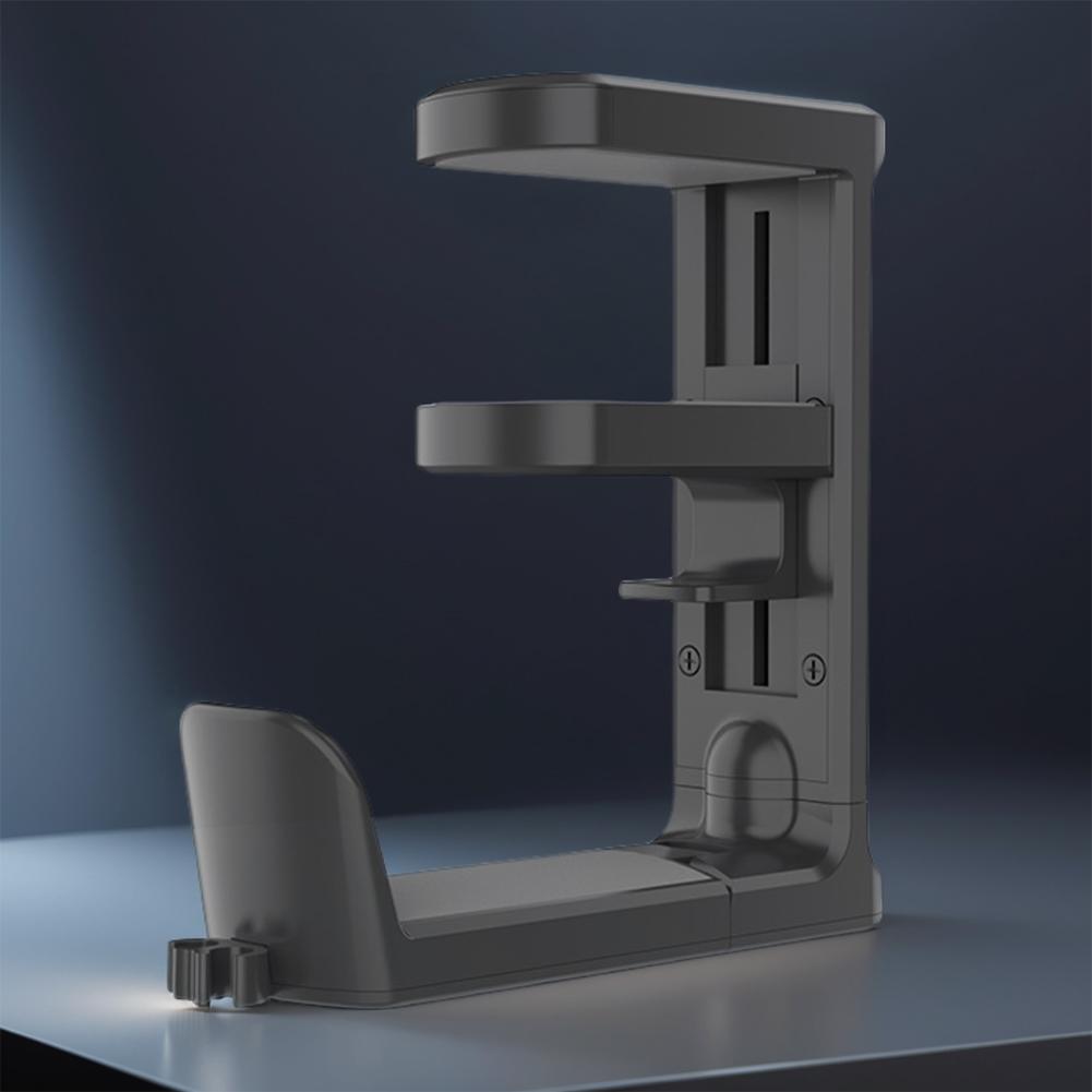 Kopfhörerständer Halter Bohren Frei Rutschfest Kopfhöreraufhänger 360 Drehbar Gaming Headset Schreibtischaufhänger Haken Verstellbar