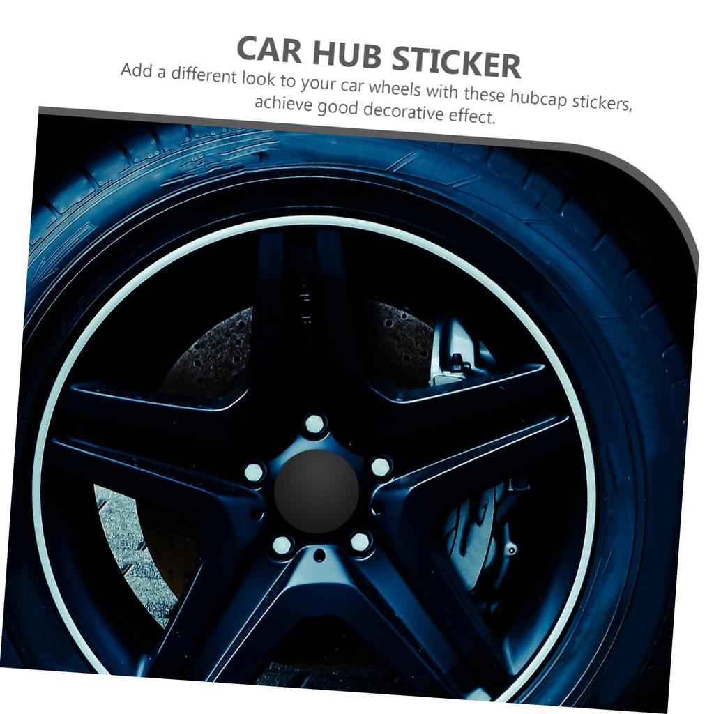 PENIKOKO 4pcs Hub Cap Car Hub Sticker Center Cap Decal