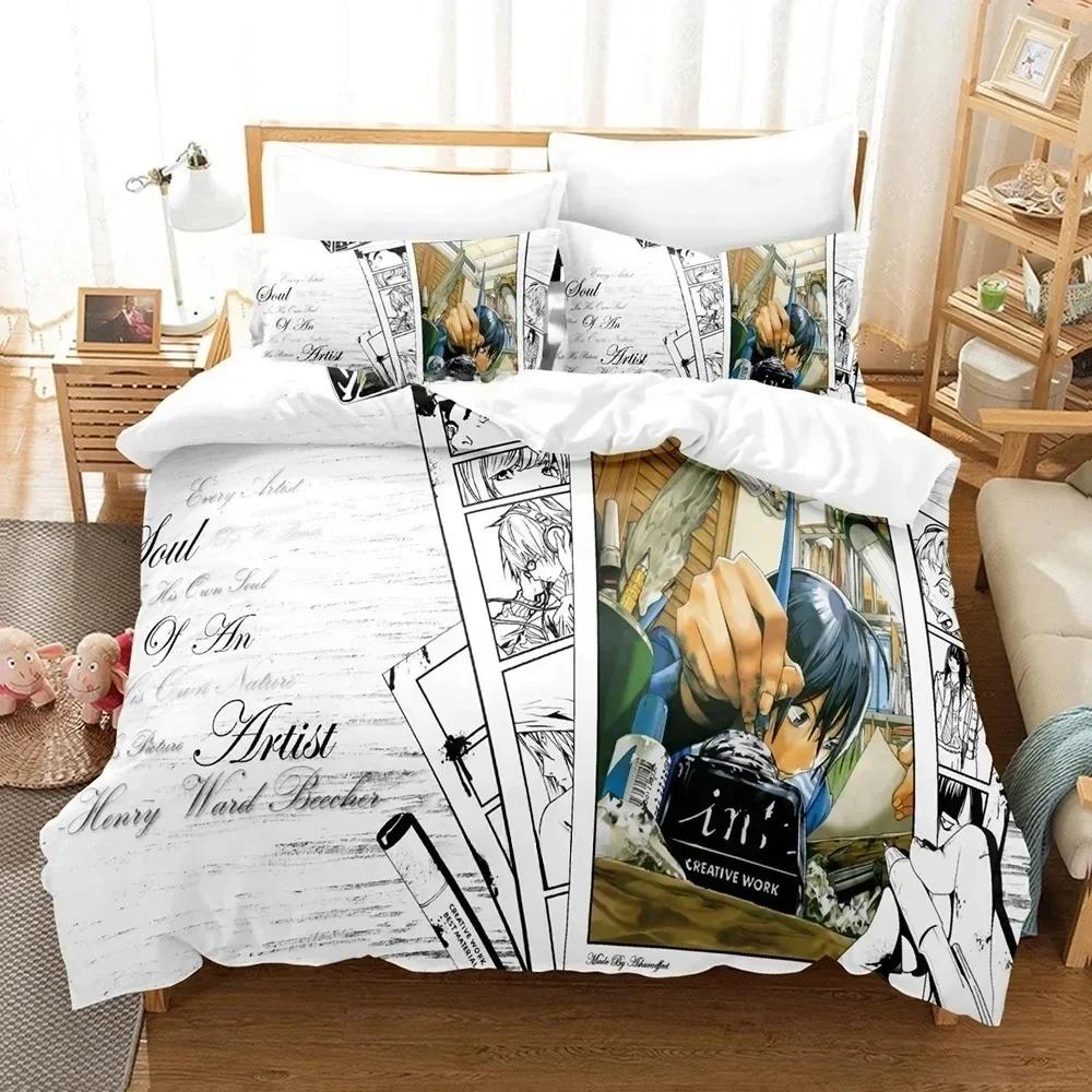 3D Printing Anime Bakuman Bedding Set Single Twin Full Queen King Size Bed Set Adult Kid Bedroom Duvet Cover Sets