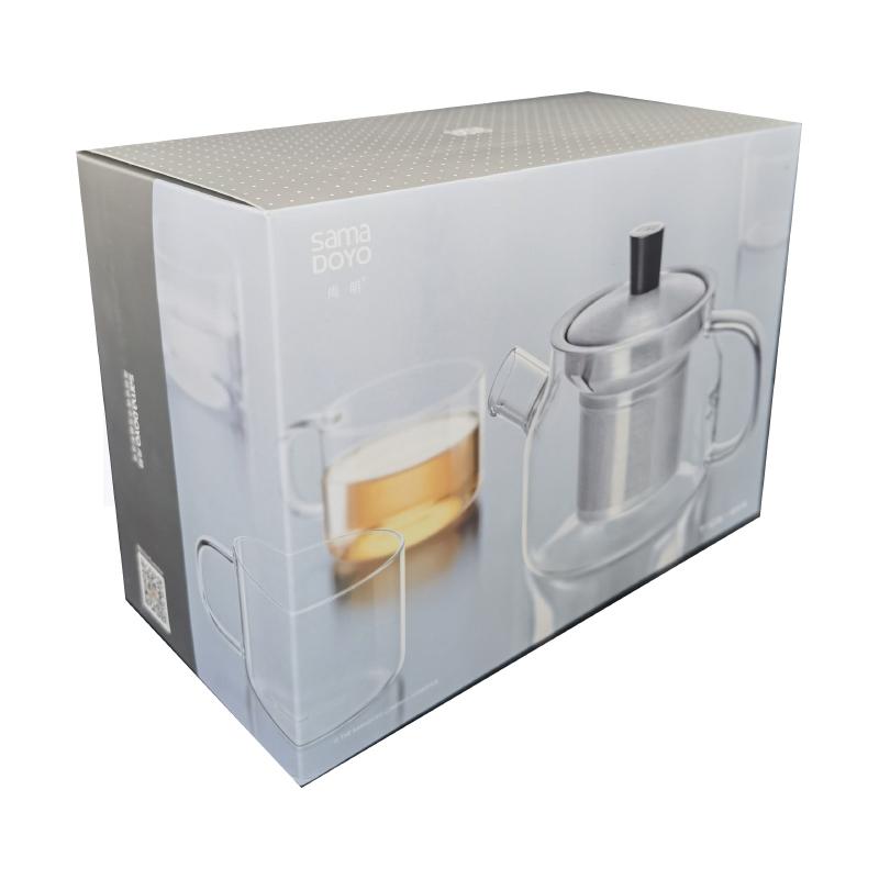 One Teapot & Four Cups Set, Heat-Resistant Glass Teapot Set, Loose Leaf Tea Infuser Teapot + Teacup Combination, 470ml