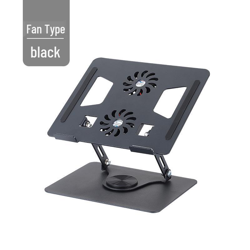 Foldable Adjustable Laptop Stand with Four Cooling Fans & Rotating Tablet Holder
