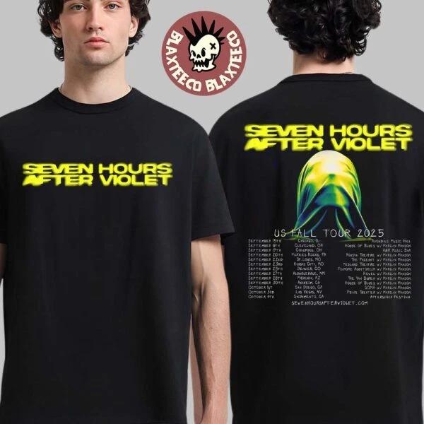 Seven Hours After Violet US Fall Tour 2025 Schedule Tour Dates Two Sided T-Shirt XL