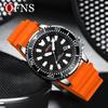 Men's Quartz Watch Calendar Luminous Sports Rubber Strap Waterproof Casual Cool Wristwatch Male Clock Reloj Hombre