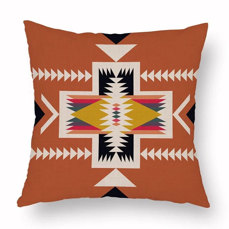Office Living Room Home Pillowcase Geometric Exotic Ethnic Style Pattern Pillowcase Car Ornaments
