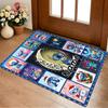 Custom Name Stitch Floral Living Room Non-Slip Area Rug Soft Carpet for Bedroom Kids Playroom Sofa Office Home Decor Doormat