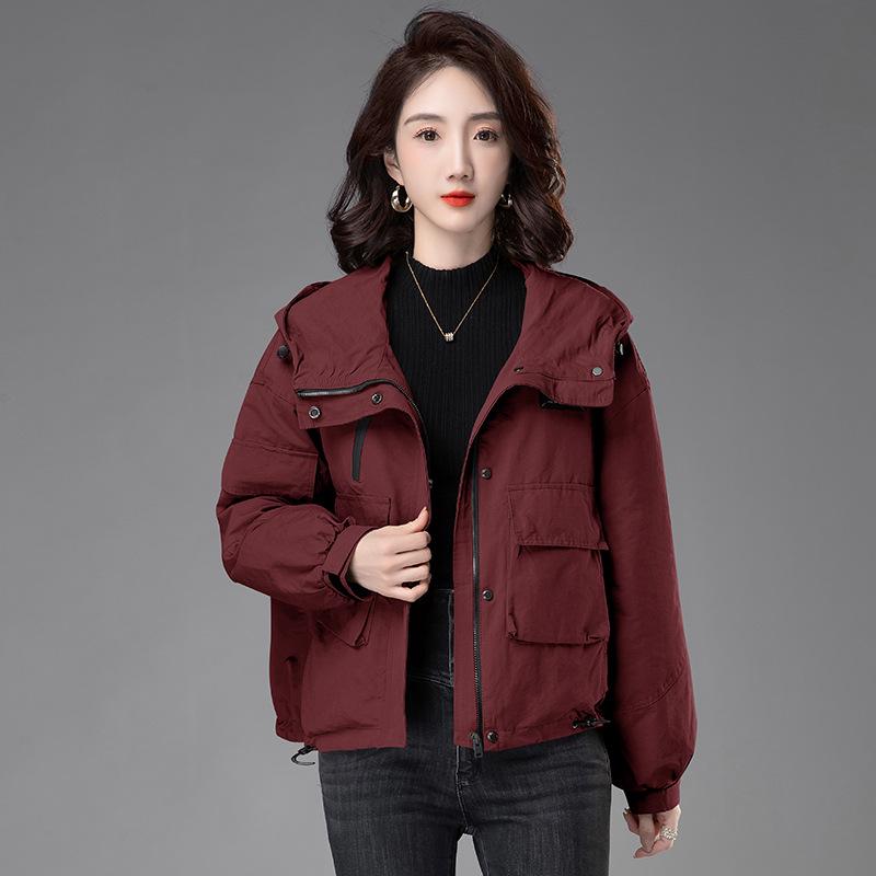 Damen Lässige Kapuzen Baumwolljacke: 2024 Wintermode, Lockere Passform, Warm, Altersreduzierender Parka.