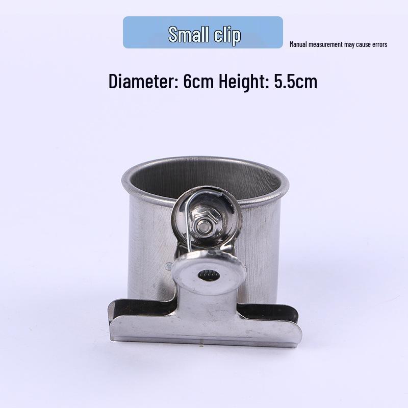 

Stainless Steel Bird Feeder Cup with Holder for Tiger-skin Peony Cockatiels and Mynas – Food & Water Dispenser Bowl.