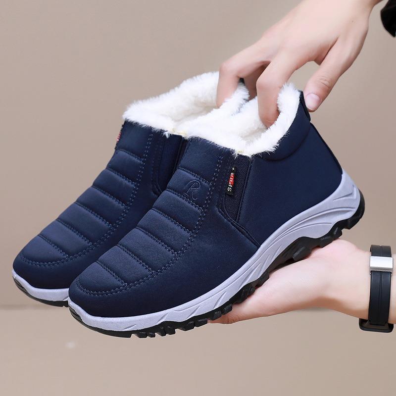 Winter new Beijing cloth shoes men's and women's snow boots piled and thickened soft-soled non-slip cotton shoes