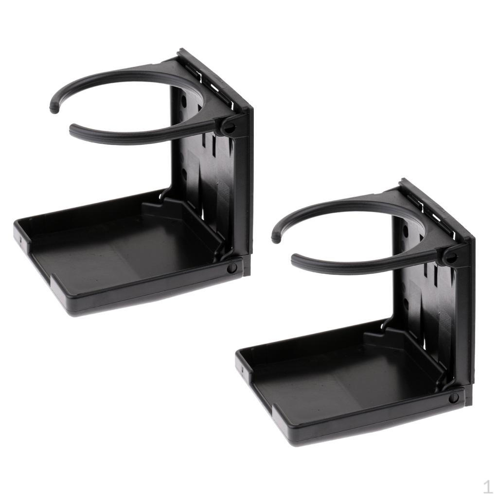 2 Pieces Black Plastic Drink Holder For Soccer Table Foosball