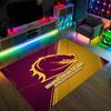 Brisbane Broncos Design Crystal Velvet Carpet Cozy Non?Slip Printed Rug For Bedroom Living Room Entrance