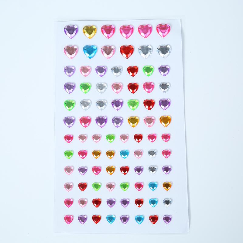 Children's 3D Crystal Gem Cartoon Stickers: Shiny Princess Rewards & Educational Stationery