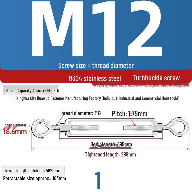 Stainless Steel Eye Bolt Turnbuckle M3-M24 (304/316), Open Body, Large Stock