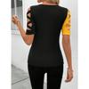 GMXIA Spring Summer Cross-shoulder Slim-fit Top T-shirt Woman