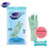 Miaojie Fleece-Lined Waterproof Rubber Gloves M-Size, 6 Pairs
