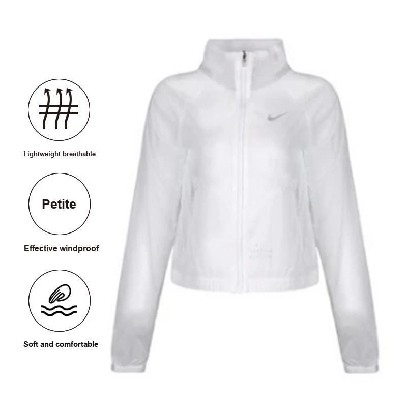 Nike Sports Running Veste Col Montant Femmes Vestes Blanc 923441-100
