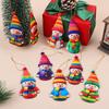 16pcs Cartoon Sweater Snowman Ornament 2D Flat Christmas Tree Hanging Pendant 2026 New Year Home Wall Fireplace Decoration Gifts