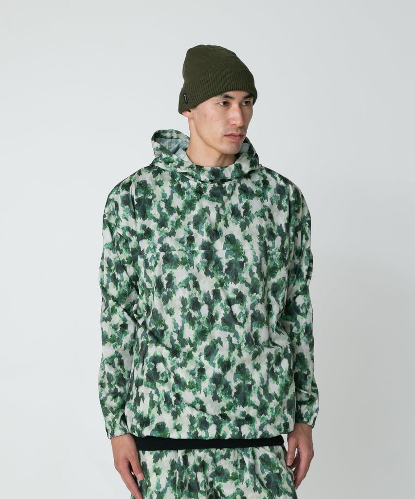 Snow Peak Printed Breathable Quick Dry Anorak Outerwear XL JK-25SU016 Jacket/Anorak/Anorak Parka/Hoodie, Men's/Women's, Green, PT,