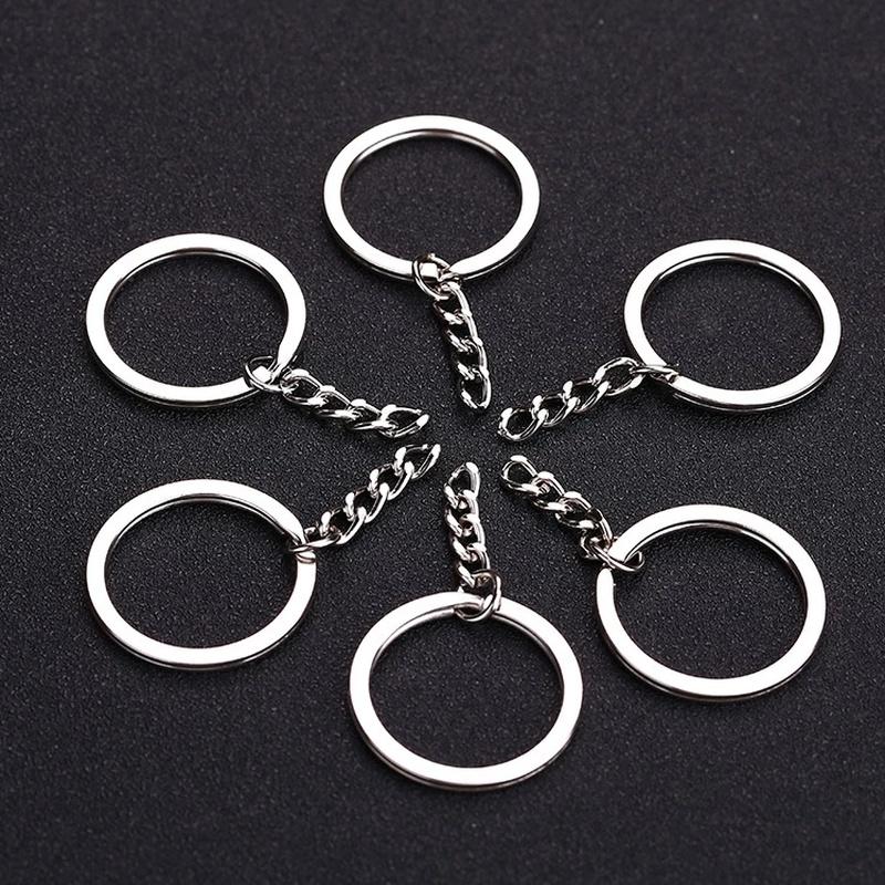 10Pcs Key Rings Keychain with Split Ring Metal Blank Keyfob Key Pendant Charms Holder Link Rings DIY Key Chains Keyring