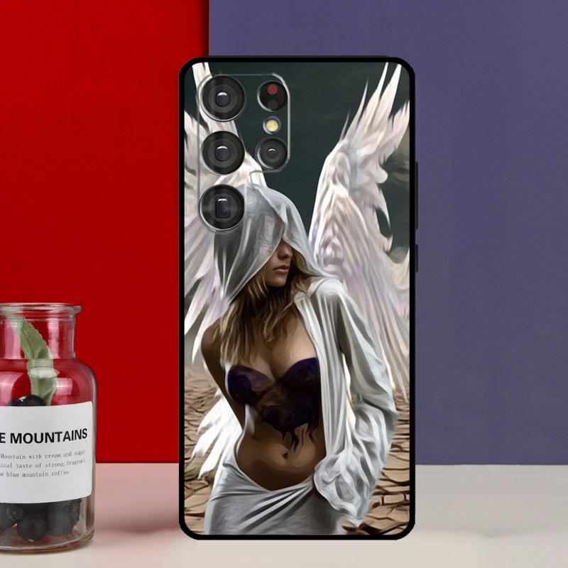 

Fantasy Angel Girl Wings Funda Case For Samsung Galaxy S25 Ultra S9 S10 S20 S21 S22 Plus S23 Ultra S24 FE Phone Cover Galaxy S24